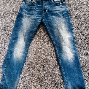 G-Star Blue Straight Jeans with Natural Fading